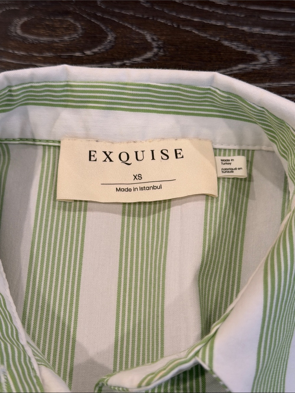 Anthropologie The Tobie Mini Shirt Dress by Exquise Button Front Green Size XS - Picture 9 of 14